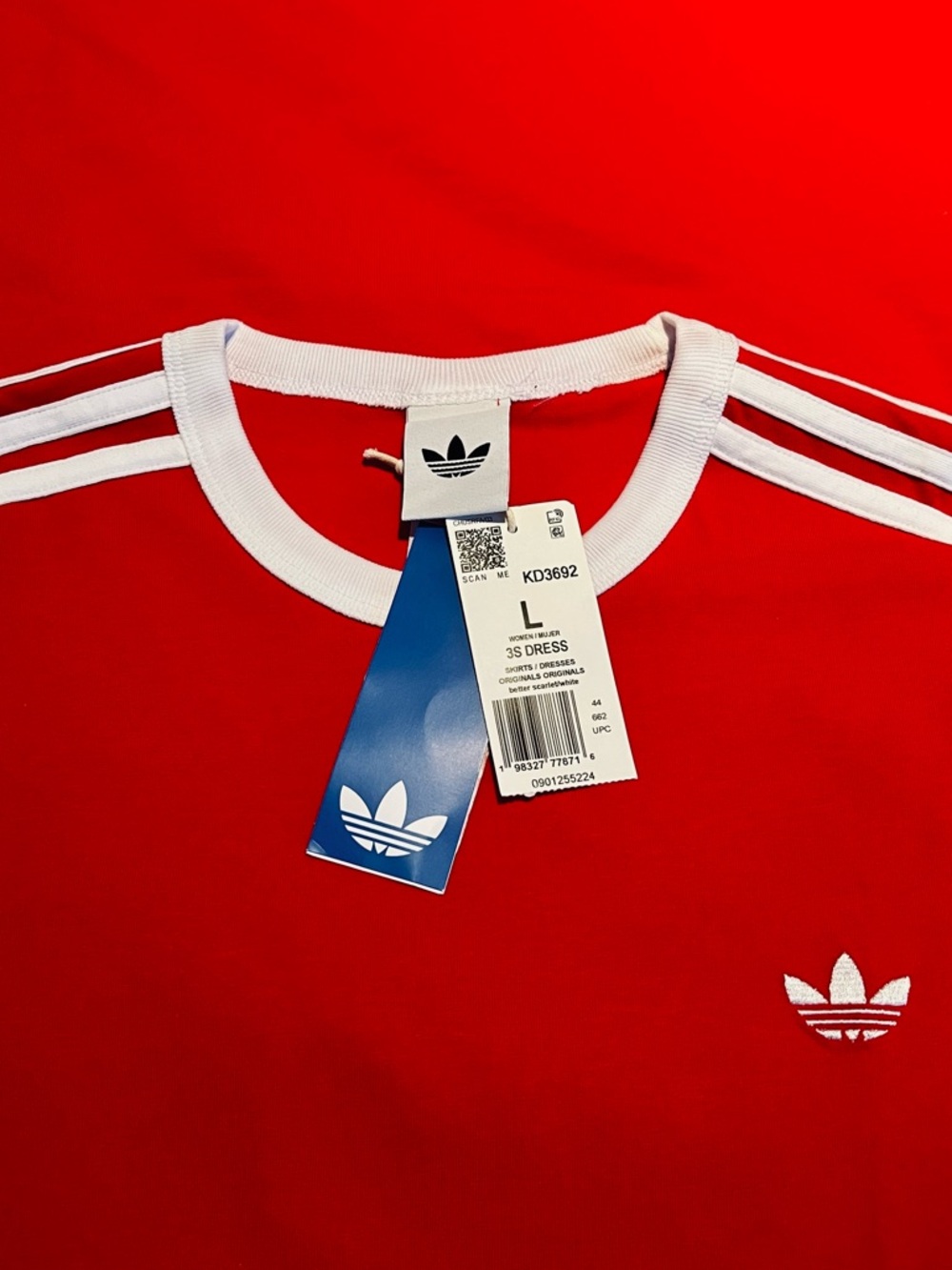 ADIDAS ORIGINALS Women’s 3 stripes slim fit midi dress❤️❤️ - Picture 9 of 9